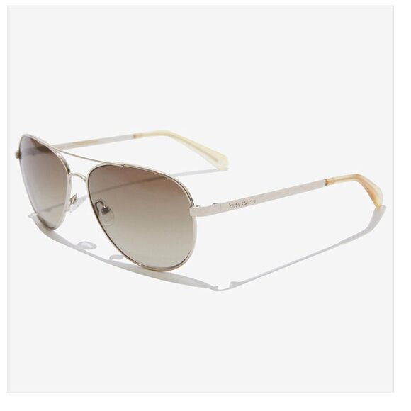 NEW Kate Spade New York Emmaline Sunglasses Gold Metal Aviators - NEW $129 main image 2